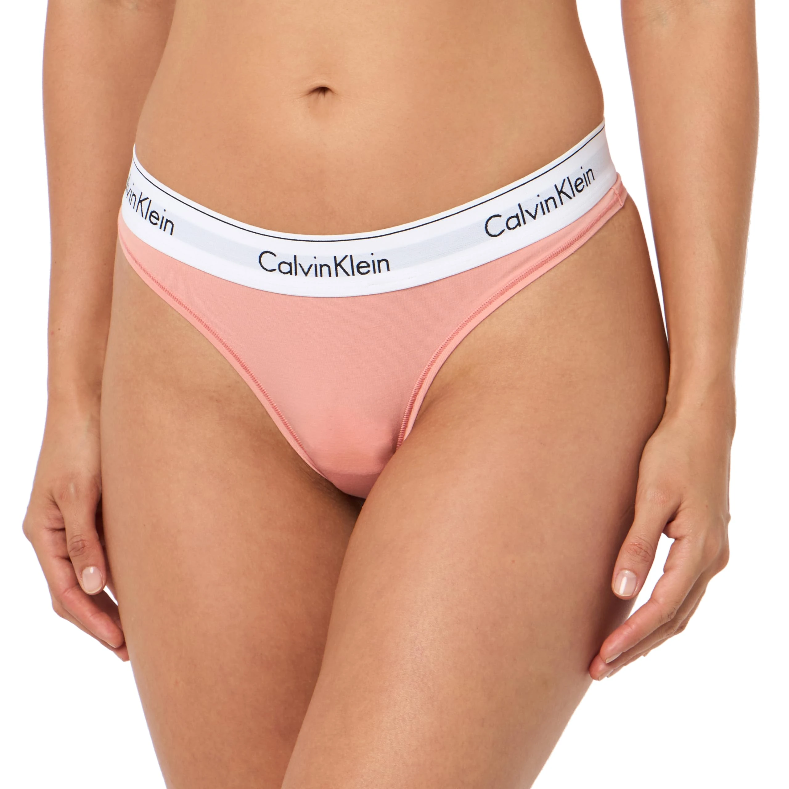 Calvin Klein Women's Thong, Pink (Coral Almond), M
