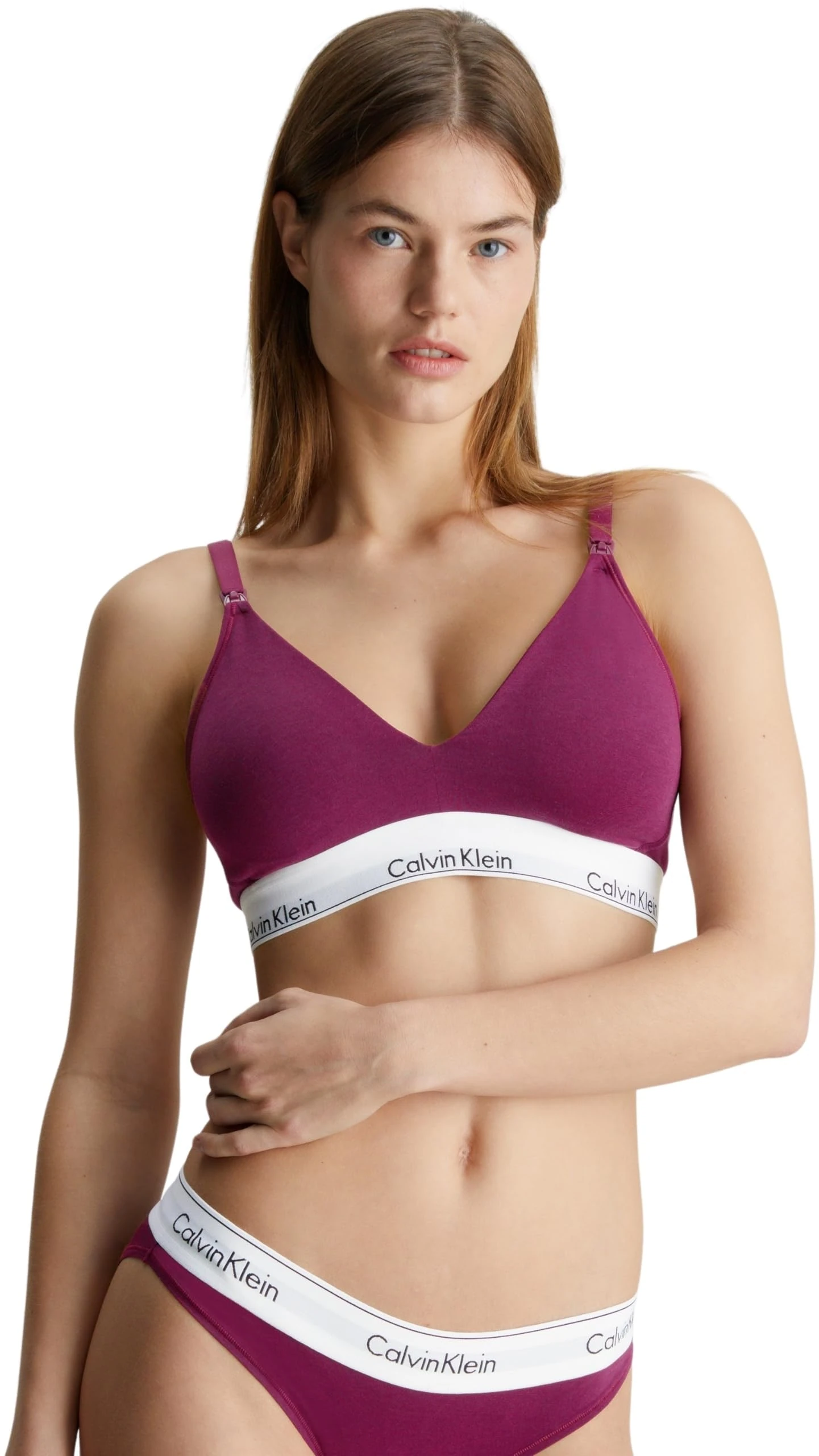 Calvin Klein Women Maternity Bra Non-Wired, Purple (Purple Potion), L