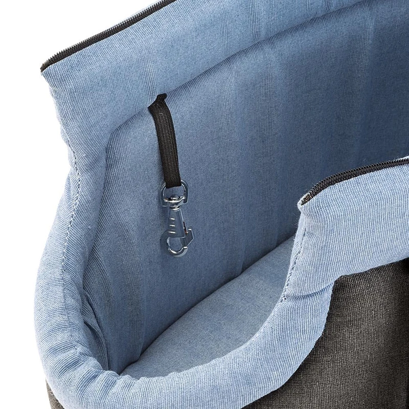 Ferplast Cat Carrier BORSELLO, Dog Carrier, Pet Carrier, Adjustable Handles, Safety Strap, Washable at 30°, Max 8 Kg, 43 x 24 xh 24 cm, Blue