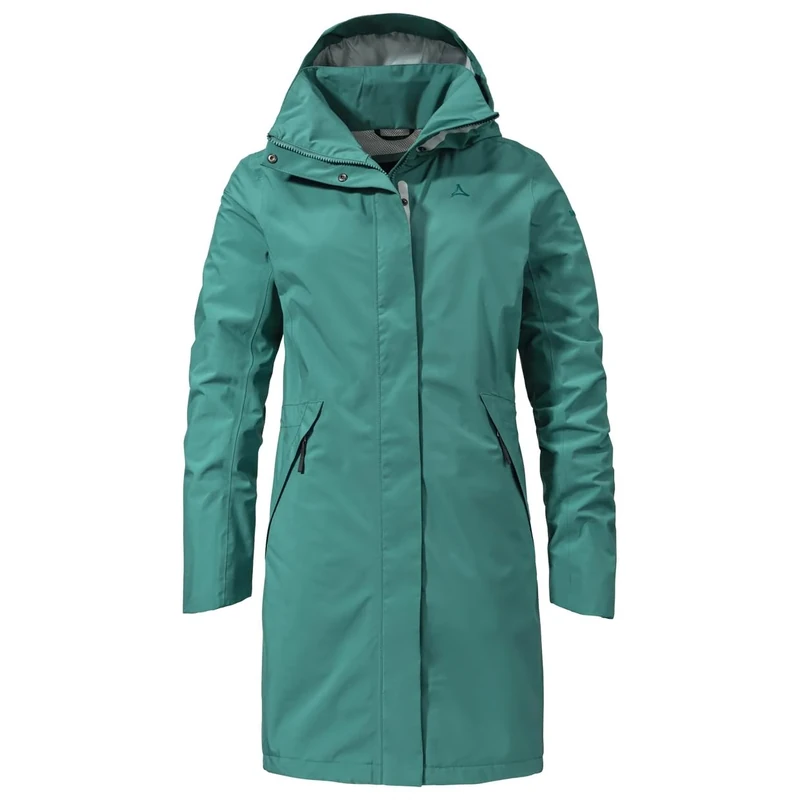Schöffel Women's Sardegna L Parka Rain Coat, Teal, 36 (EU)