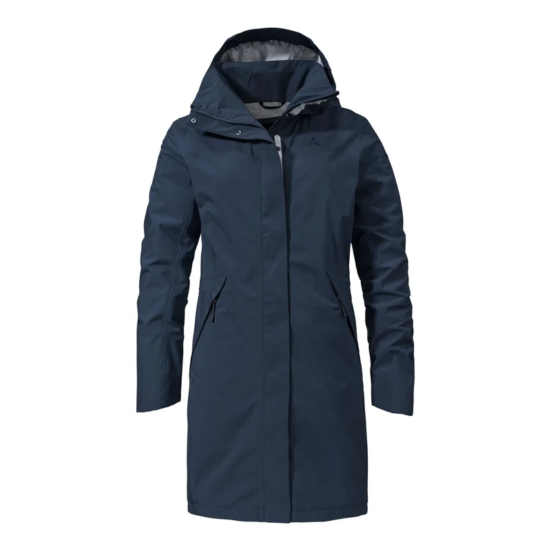 Schöffel Women's Sardegna L Parka Rain Coat, Blazer Navy, 44 (EU)