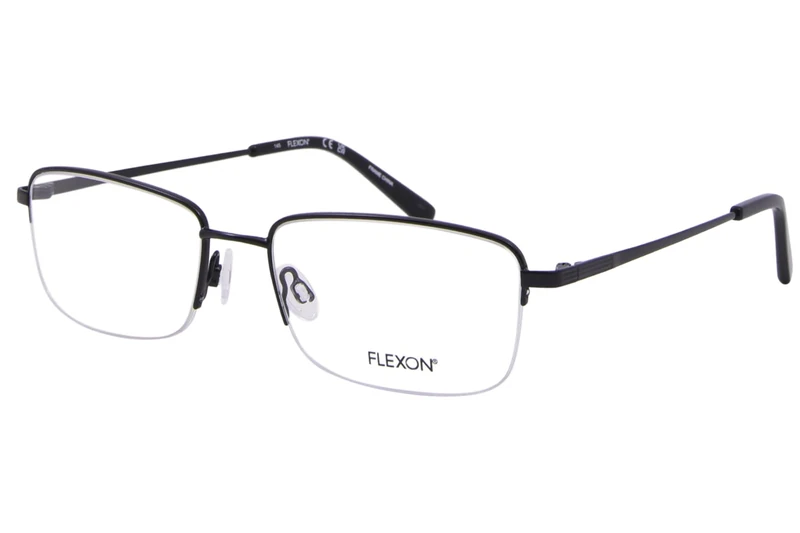 Flexon H6067 001 Shiny Black Eyewear Man, Rectangle, 52