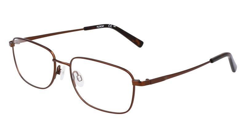 Flexon H6068 202 Matte Coffee Eyewear Man, Rectangle, 53