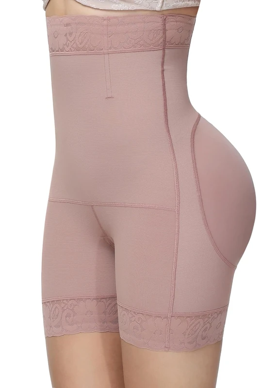 SHAPSHE Butt Lifting Shapewear Tummy Control Shorts Fajas Colombianas Shapewear Shorts Compression Underwear Women, Rosybrown, S