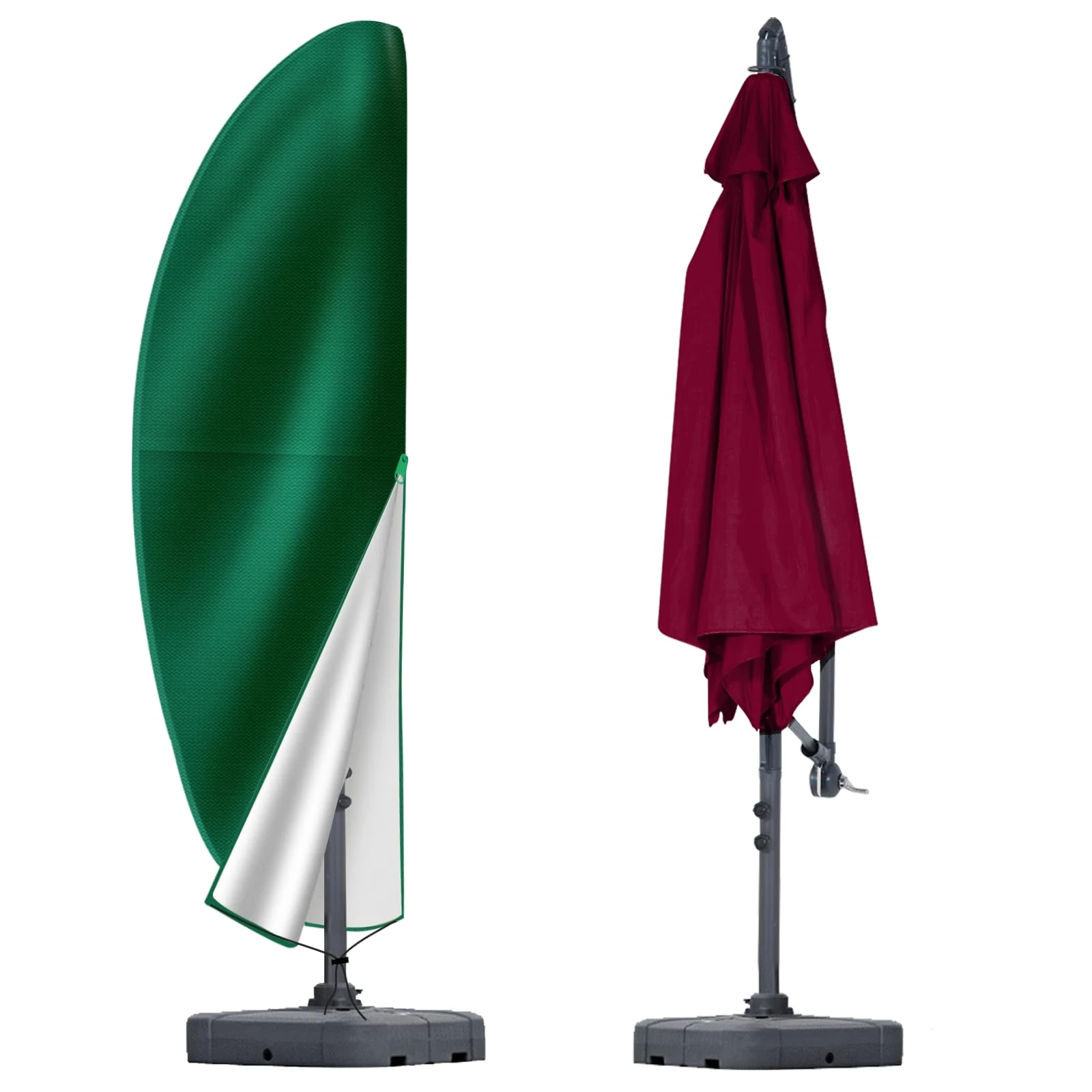 Cantilever Parasol Cover Waterproof, Fit for 2.5m 2.7m 3m 4m Patio Large Overhanging Outdoor Parasol 600D Oxford UV Resistant Windproof Garden Umbrella Cover with Zip