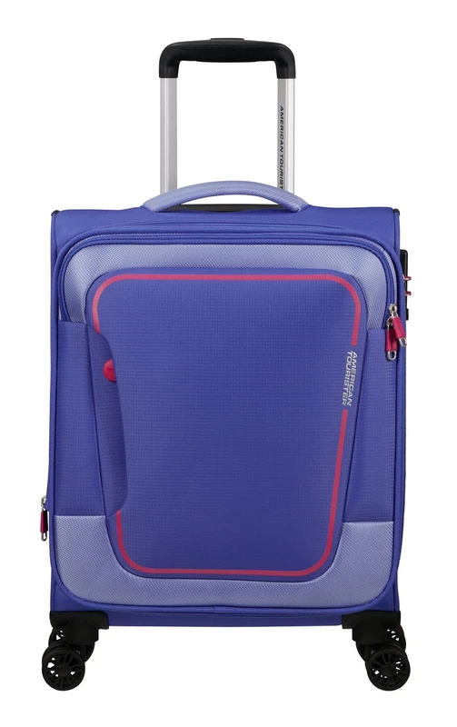 American Tourister Pulsonic - Spinner S, Expandable Hand Luggage, 55 cm, 40.5/43.5 L, Purple (Soft Lilac)