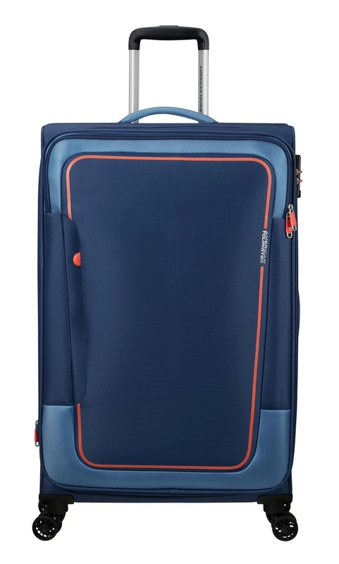 American Tourister Pulsonic - Spinner L, Expandable Case, 81 cm, 113/122 L, Blue (Combat Navy)