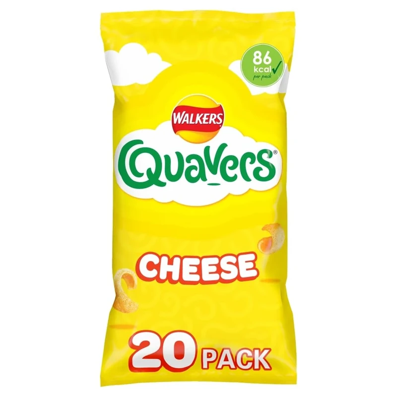 Walkers Quavers Cheese Multipack Snacks Crisps 20x16g