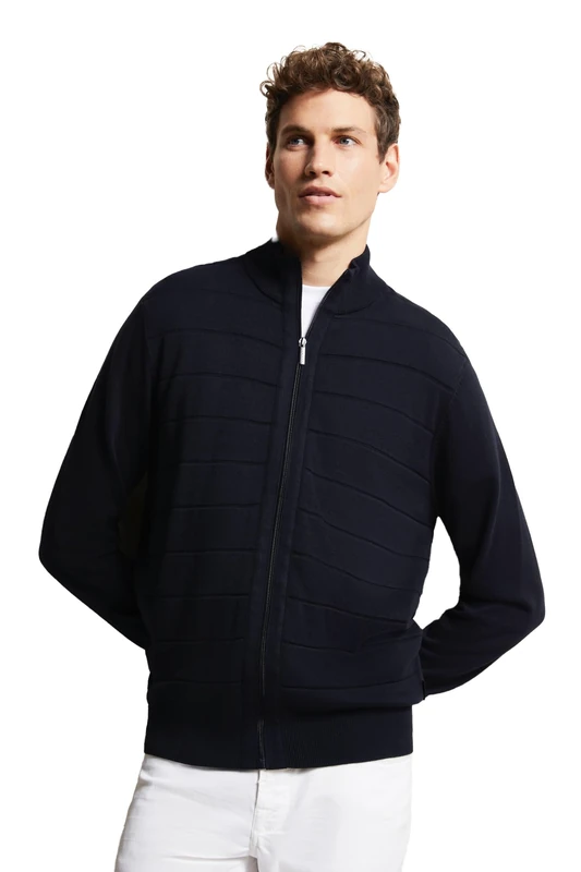 bugatti Men's 7600-55511a Cardigan Sweater, Marine-390, 4XL