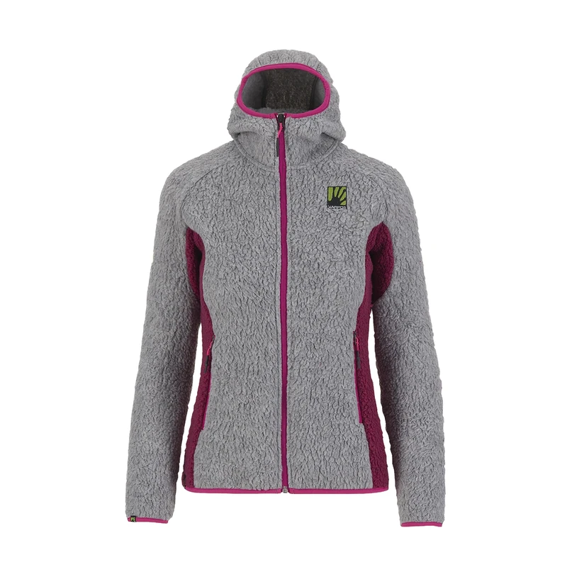 KARPOS 2532042-012 80'S POLARTEC HOODIE Sweatshirt Women's LIGHT GREY/MELOGRANO Size L