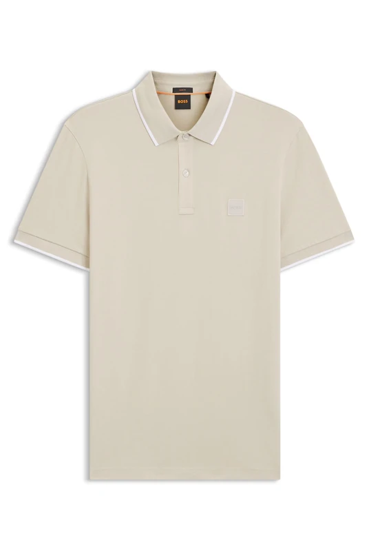 BOSS Men's Passertip Polo, Light Beige271, L