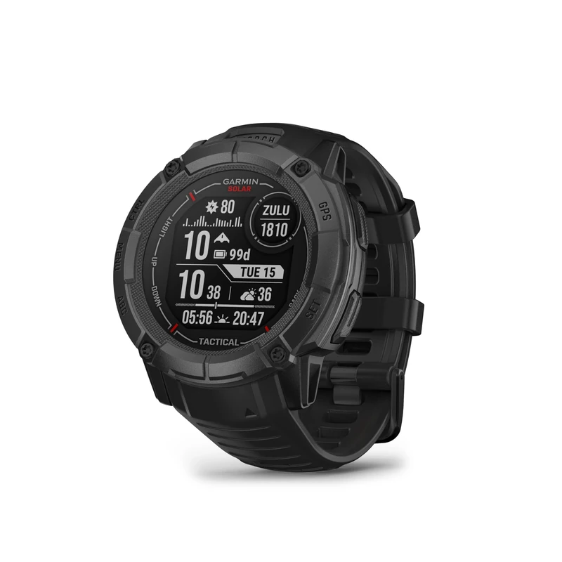 Garmin [Renewed Instinct 2X SOLAR GPS 50mm Smartwatch, Larger Rugged watch, Tactical edition, Built-in Sports Apps & Health Monitoring,Tactical Features, up to 40 days Battery Life, Black (Renewed)