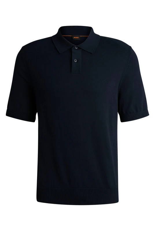 BOSS Mens Asac P Embroidered-Logo Polo Sweater in a Cotton Blend
