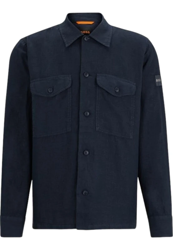 BOSS Men's Lovel_8 Shirt, Dark Blue404,