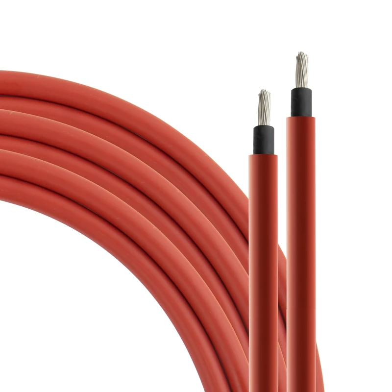 SeKi Solar Cable 6 mm² 50 m H1Z2Z2-K Red PV Cable for Solar Panels up to 1500 V Flexible Double Insulation Pure Copper Cable Ring