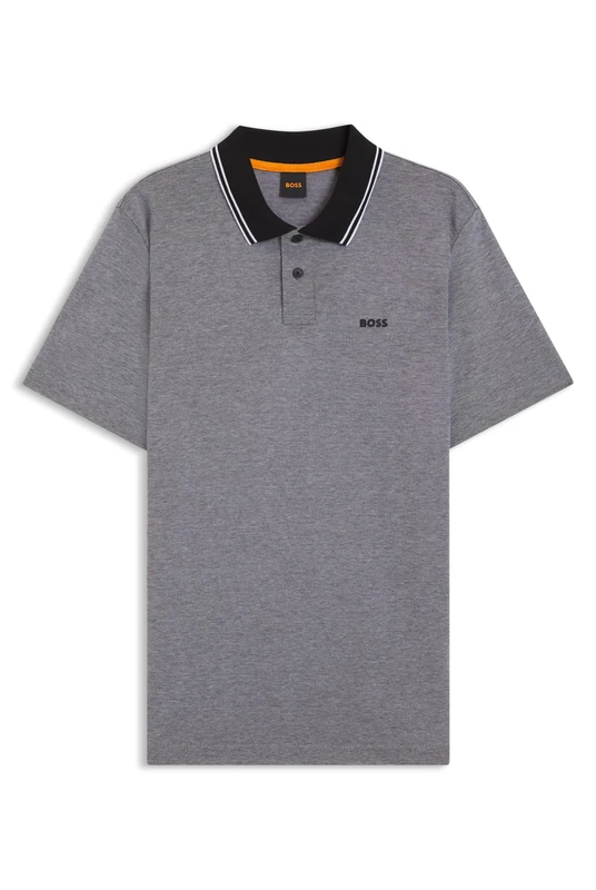 BOSS Men's PeoxfordNew Polo, Black1, 4XL