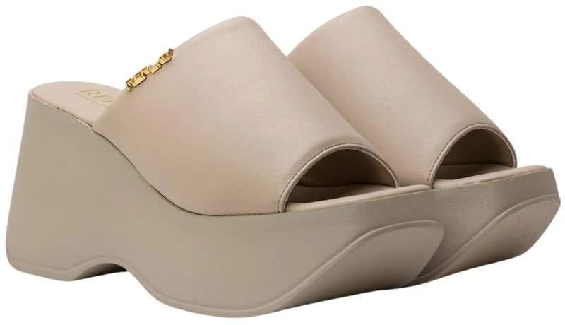 Replay Women's Malva Block Wedge Sandals, 002 Beige, 38 EU, 002 Beige, 6 UK