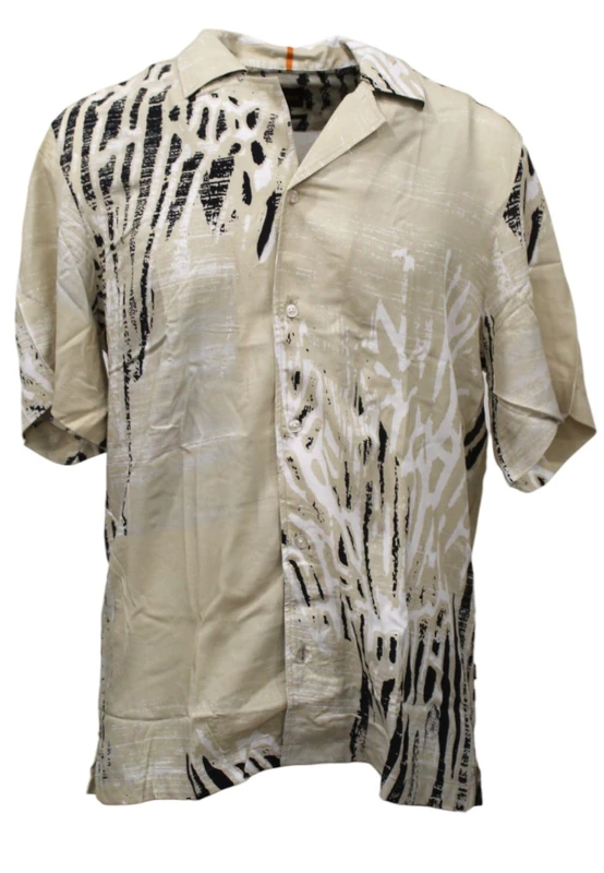 BOSS Men's Rayer Shirt, Light Beige272, XXXL