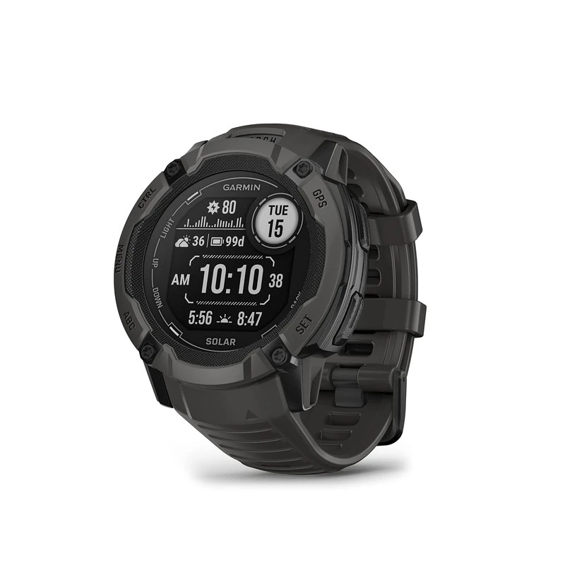 Garmin [Renewed Instinct 2X SOLAR GPS 50mm Smartwatch,Larger Rugged watch,Built-in Sports Apps & Health Monitoring,Solar,Ultratough Design Features,up to 40 days Battery Life,Graphite(Renewed)