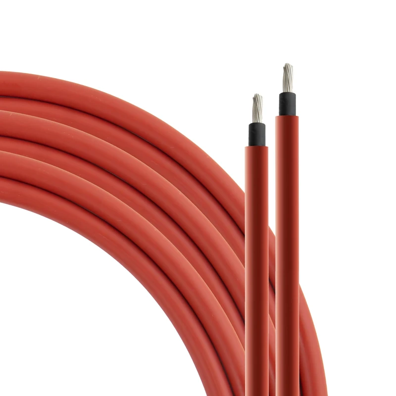 SeKi Solar Cable 4 mm² 50 m H1Z2Z2-K Red PV Cable for Solar Panels up to 1500 V Flexible Double Insulation Pure Copper Cable Ring