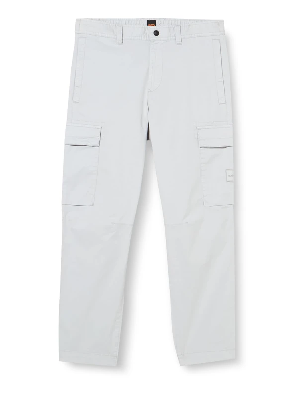 BOSS Men's Sisla-6-Cargo Trousers_Flat, Light/Pastel Grey50, 46