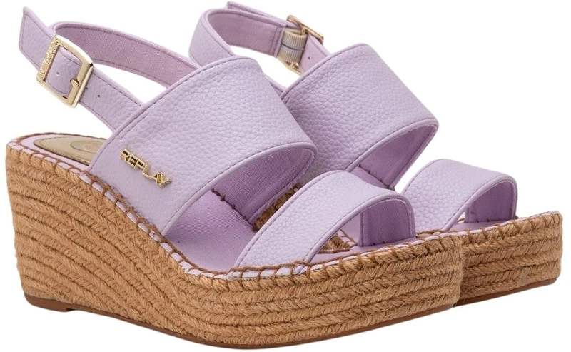 Replay Women's Susan Band PU Wedge Sandal, 032 Lilac, 5 UK - Image 1