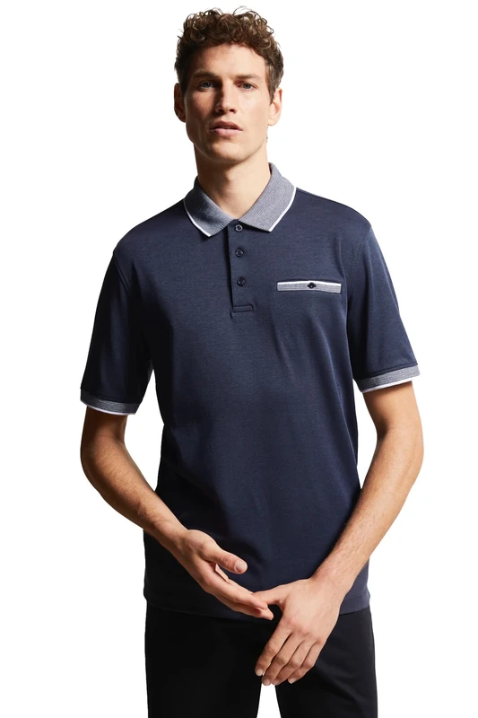 bugatti Men's 8151-55091a Polo Shirt, Marine-390, XXXX-Large