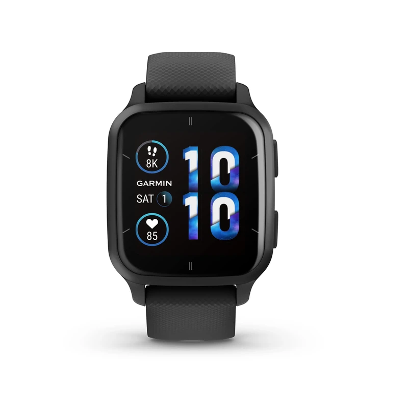 Garmin [Renewed Venu Sq 2, AMOLED GPS Smartwatch, All-day Health Monitoring and Fitness Features, Music Storage, Sports Apps and More, Square Design, with up to 11 days battery life, Black (Renewed)