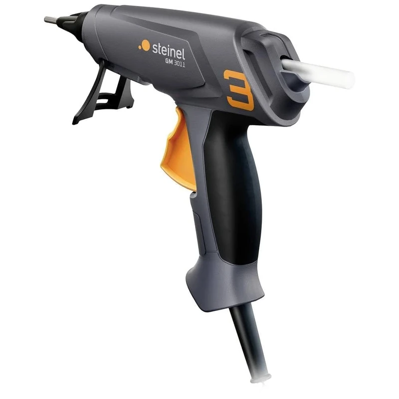 Steinel GlueMatic 3011 Glue Gun, Including 11 mm Hot Melt Glue Sticks, Interchangeable Nozzle, Ideal for Repairs and DIY, Anthracite