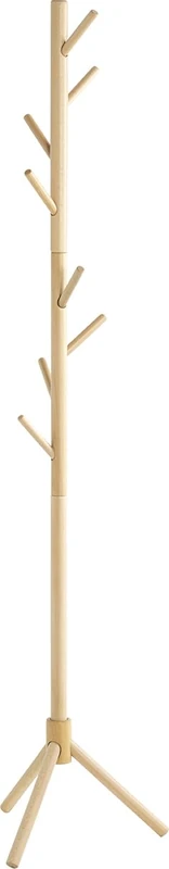 HAKU Hall-Tree Nature, Solid Wood - Dim.: H 174 cm X Ø 43 cm, Style: Traditional