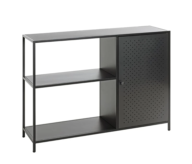 HAKU Möbel rack black, metal - Size: W 100 cm x H 75 cm x D 30 cm, Style: Modern