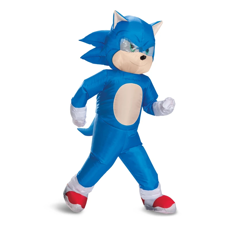Disguise Sonic the Hedgehog Inflatable Costume for Kids, Officially Licensed, Inspired by Iconic Movie, Easy to Wear Inflatable Design, Ideal for Halloween and Carnival, One Size - Image 1