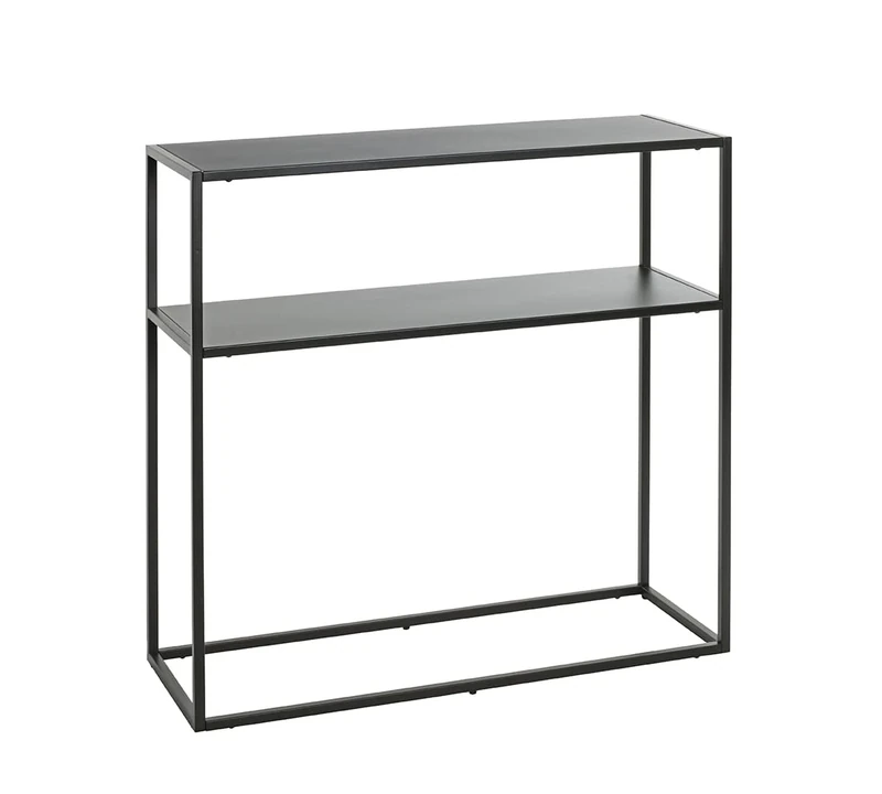 HAKU Möbel rack black, metal - Size: W 80 cm x H 80 cm x D 30 cm, Style: Modern