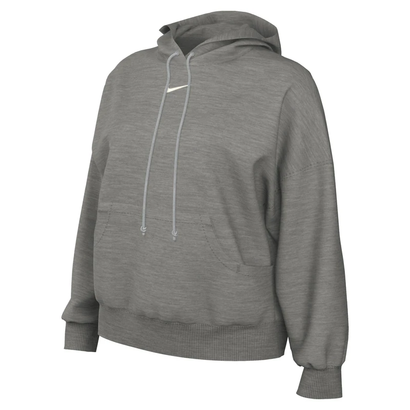 NIKE DQ5858-063 W NSW PHNX FLC OOS PO HOODIE Sweatshirt Women's DK GREY HEATHER/SAIL Size XS