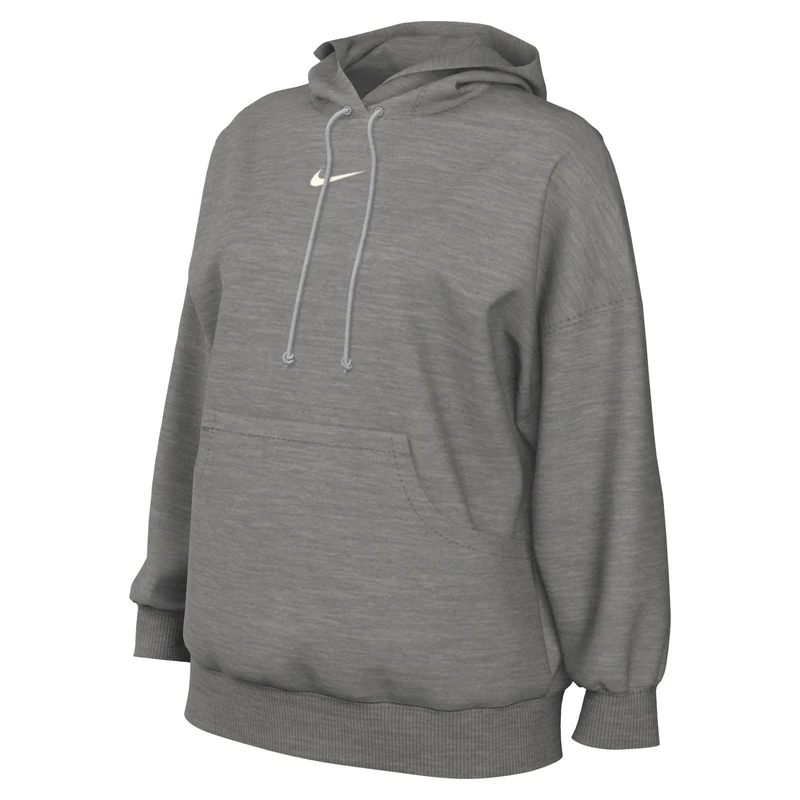 NIKE DQ5860-063 W NSW PHNX FLC OS PO HOODIE Sweatshirt Women's DK GREY HEATHER/SAIL Size M