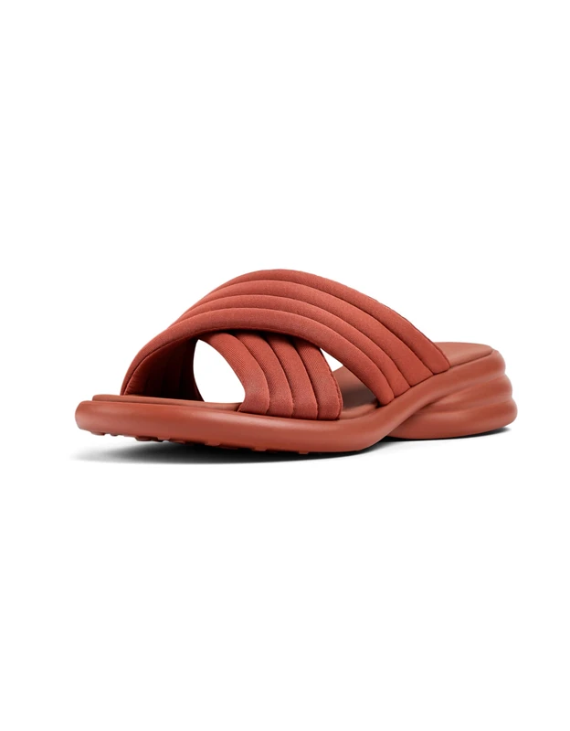 Camper Women's Spiro K201539 Heeled Sandals, Medium Red 006, 3 UK