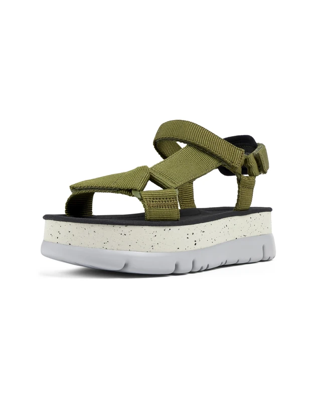 Camper Women's Oruga Up-k200851 Wedge Sandals, Medium Green 020, 7 UK