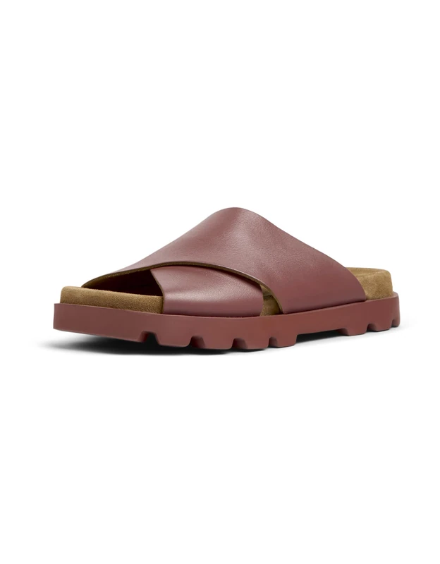 Camper Women's Brutus K201321 X-Strap Sandal, Medium Red 018, 2 UK