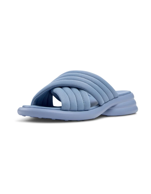 Camper Women's Spiro K201539 Heeled Sandals, Medium Blue 005, 2 UK