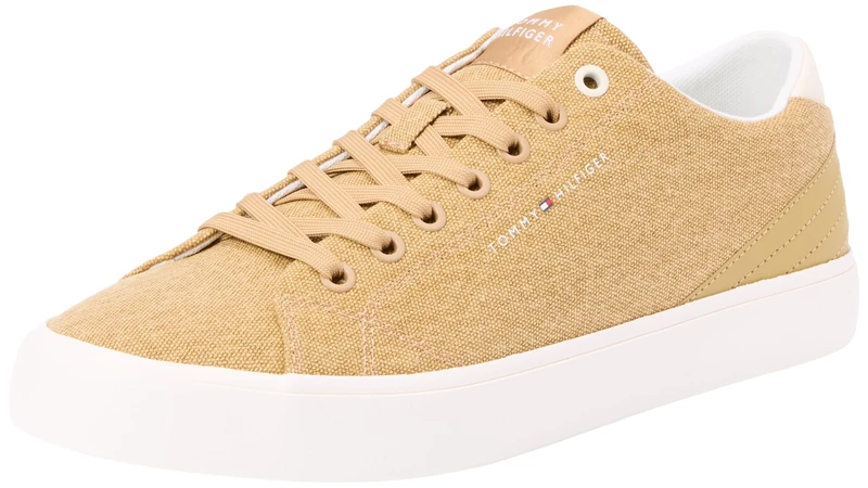 Tommy Hilfiger, Men, Th Hi Vulc Low Summer CVS, Vulcanized Sneaker, Khaki, 10 - Image 1