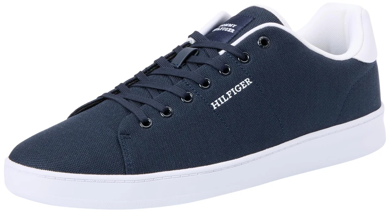 Tommy Hilfiger, Men, Court Cupsole Pique Textile, Cupsole Sneaker, Blue, 10