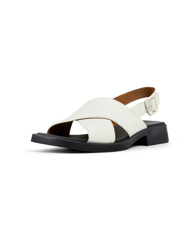 Camper Women's X-Strap Sandal, White Natural 004, 8 UK