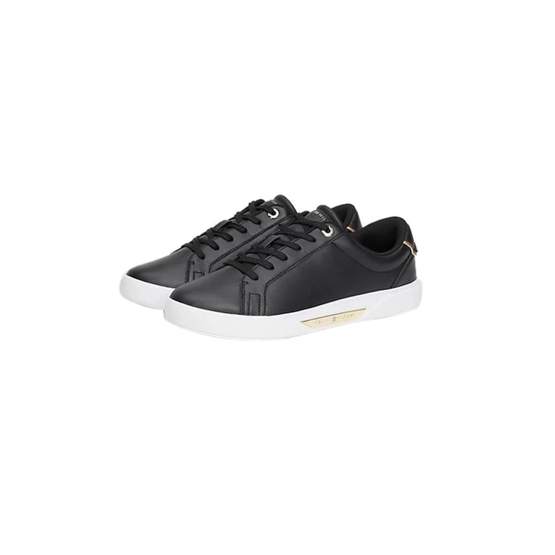 Tommy Hilfiger Women Trainers Court Shoes, Black (Black), 36
