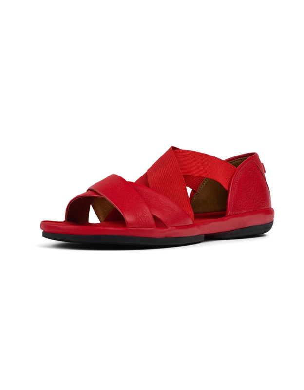 Camper Women's Right Nina-k201367 X-Strap Sandal, Red 008, 2 UK