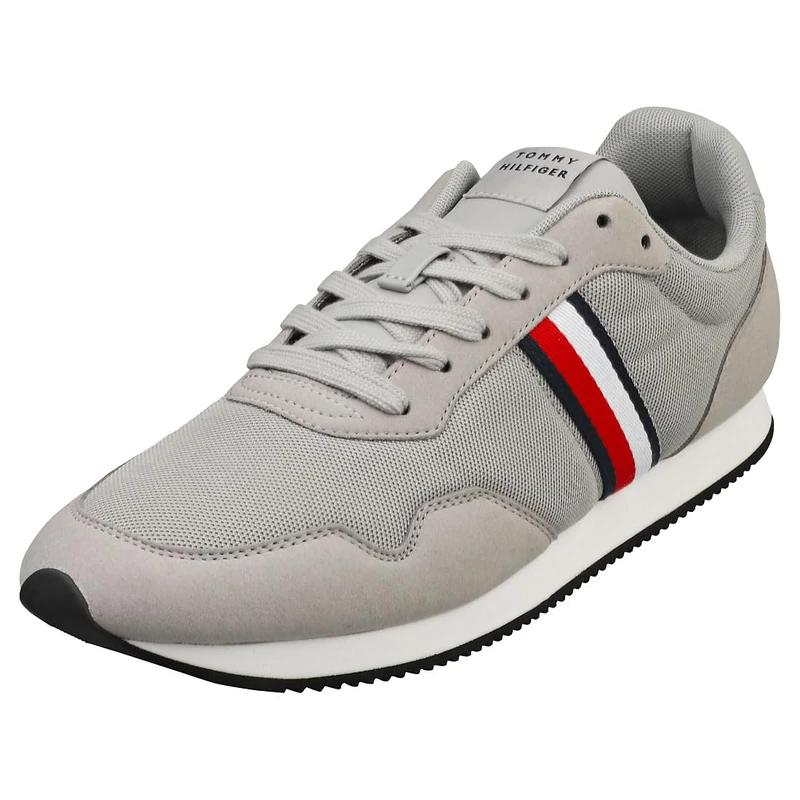 Tommy Hilfiger, Men, Lo Runner Mix, Runner Sneaker, Grey, 6.5