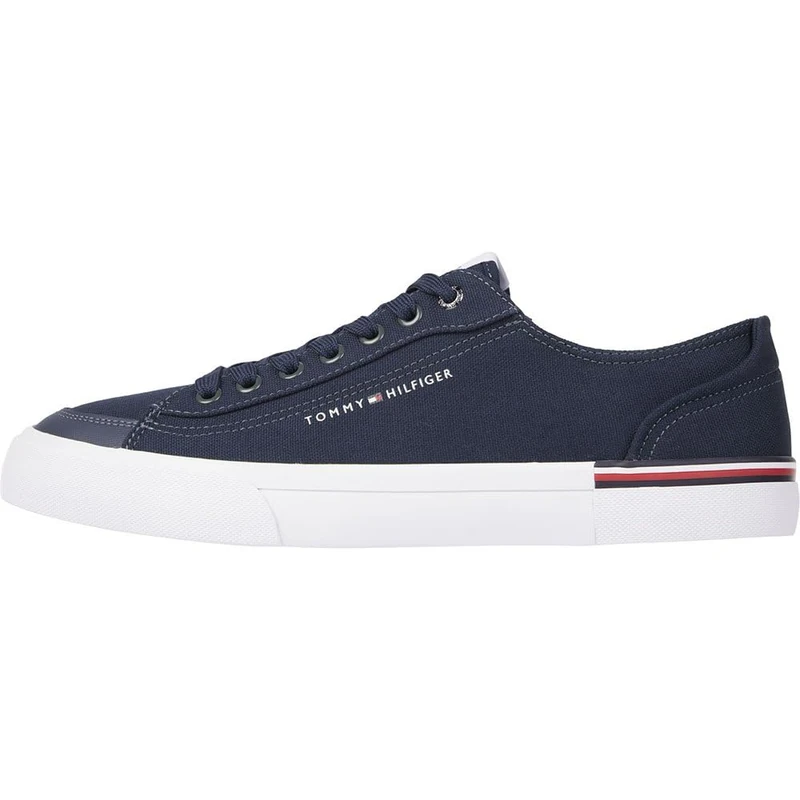 Tommy Hilfiger, Men, Corporate Vulc Canvas, Vulcanized Sneaker, Blue, 6.5