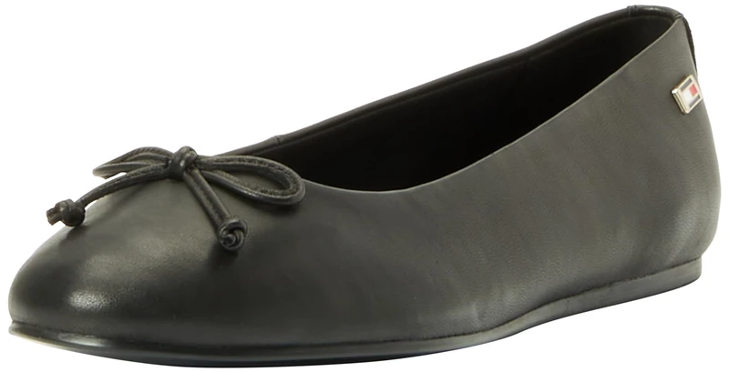 Tommy Hilfiger Women's Elegant Essential Chic Ballet Pumps, Black (Black), 4