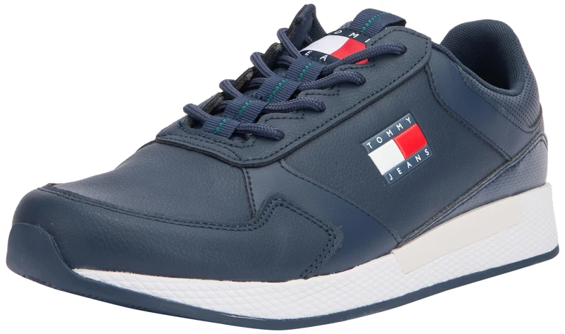 Tommy Jeans Men's Tommy Jeans Flexi Runner Em0em01409 Mid Top, Blue Twilight Navy, 6.5 UK - Image 1