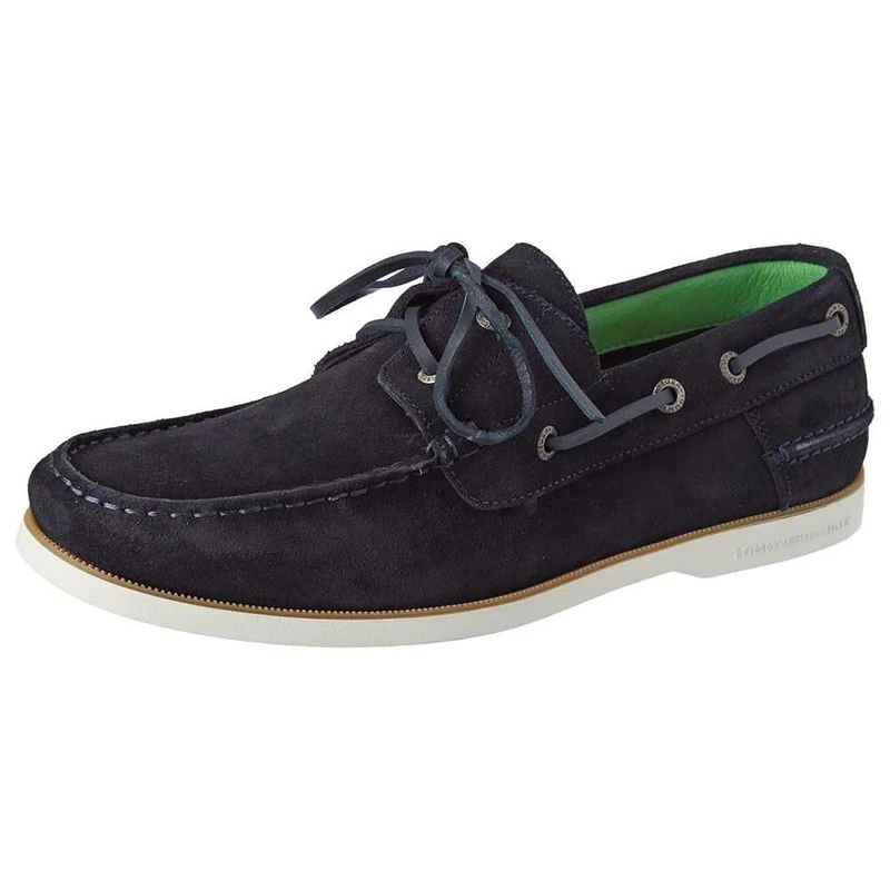 Tommy Hilfiger, Men, Th Boat Shoe Core Suede, Boat, Blue, 6.5
