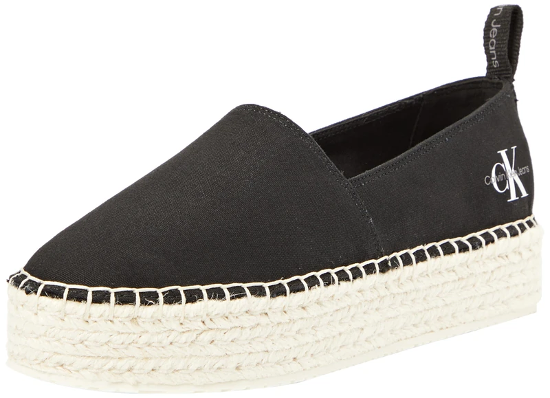 Calvin Klein Jeans Women's Platform Espadrille ML BTW Espadrille, Black, 6 - Image 1